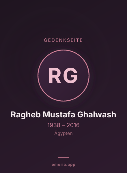 Gedenkportrait von Ragheb Mustafa Ghalwash