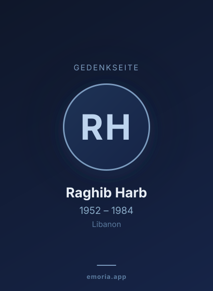 Gedenkportrait von Raghib Harb
