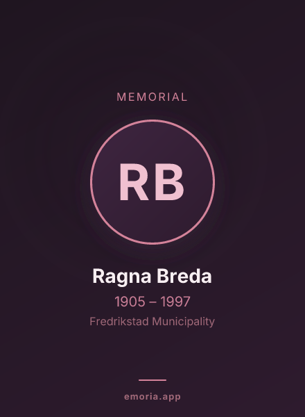 Memorial portrait of Ragna Breda