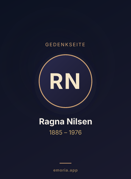 Gedenkportrait von Ragna Nilsen