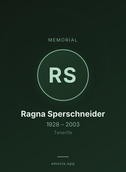 Memorial portrait of Ragna Sperschneider