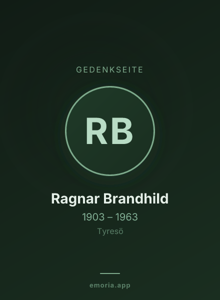 Gedenkportrait von Ragnar Brandhild