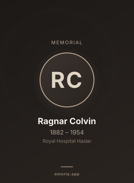 Memorial portrait of Ragnar Colvin