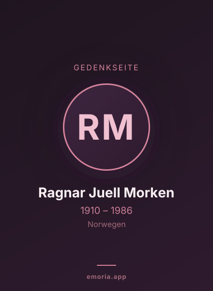 Gedenkportrait von Ragnar Juell Morken