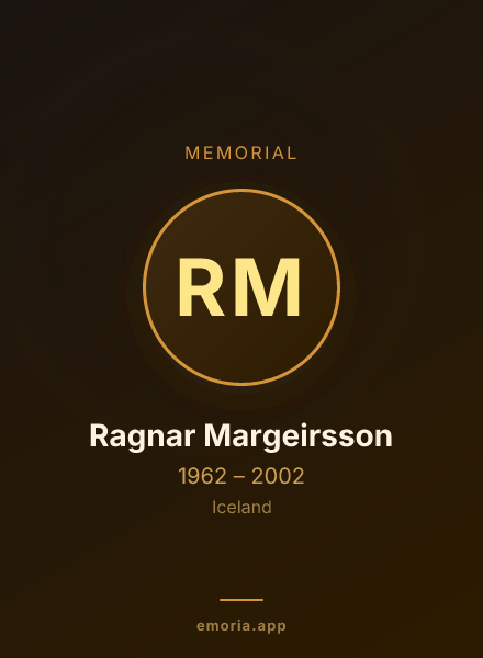 Memorial portrait of Ragnar Margeirsson