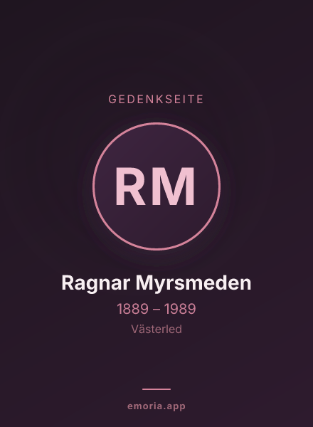 Gedenkportrait von Ragnar Myrsmeden