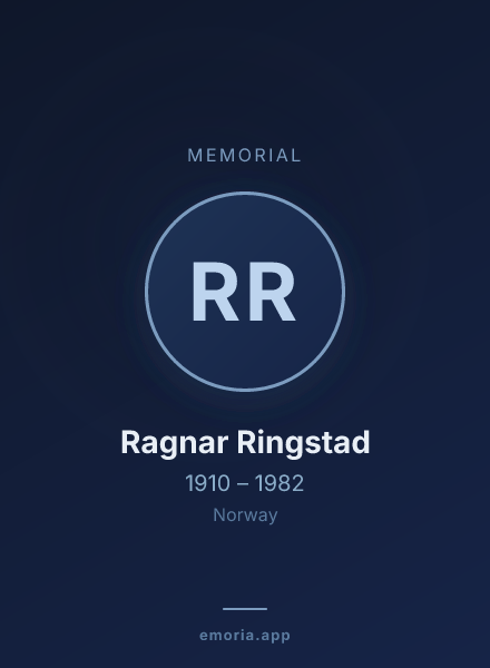 Memorial portrait of Ragnar Ringstad