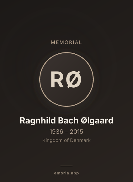 Memorial portrait of Ragnhild Bach Ølgaard