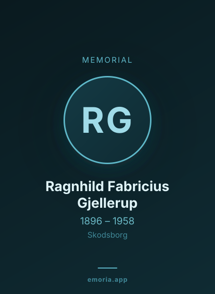 Memorial portrait of Ragnhild Fabricius Gjellerup