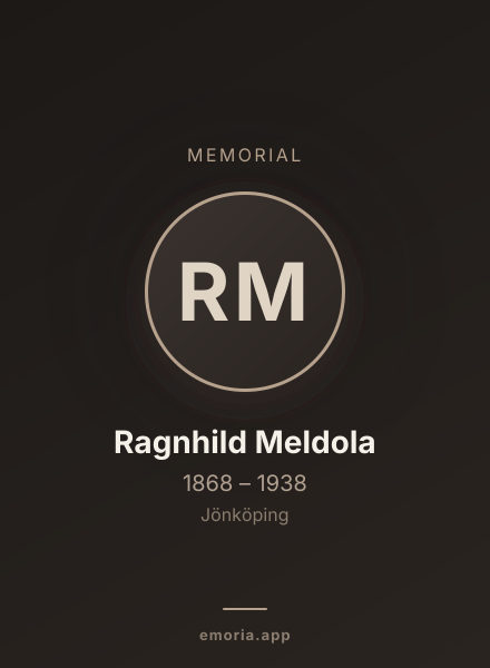 Memorial portrait of Ragnhild Meldola