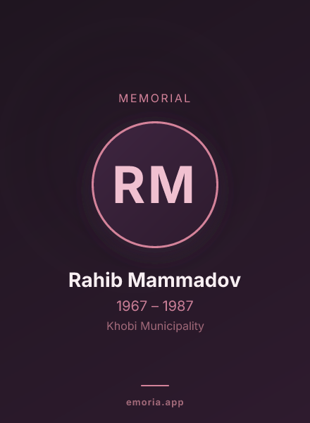 Memorial portrait of Rahib Mammadov