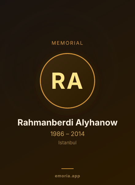 Memorial portrait of Rahmanberdi Alyhanow