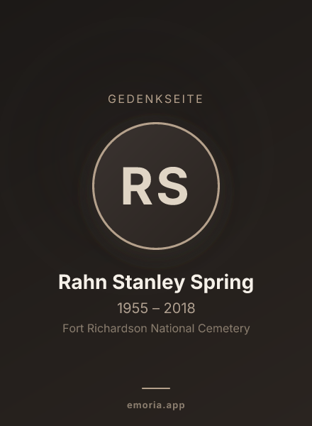 Gedenkportrait von Rahn Stanley Spring
