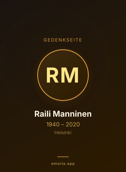 Gedenkportrait von Raili Manninen