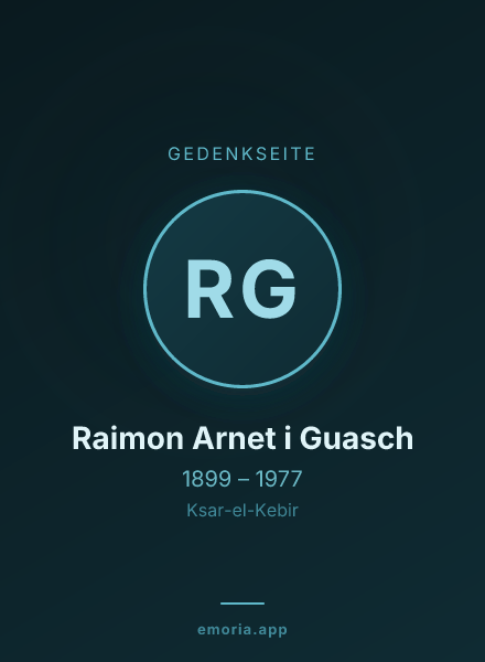 Gedenkportrait von Raimon Arnet i Guasch