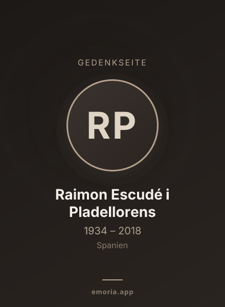 Gedenkportrait von Raimon Escudé i Pladellorens