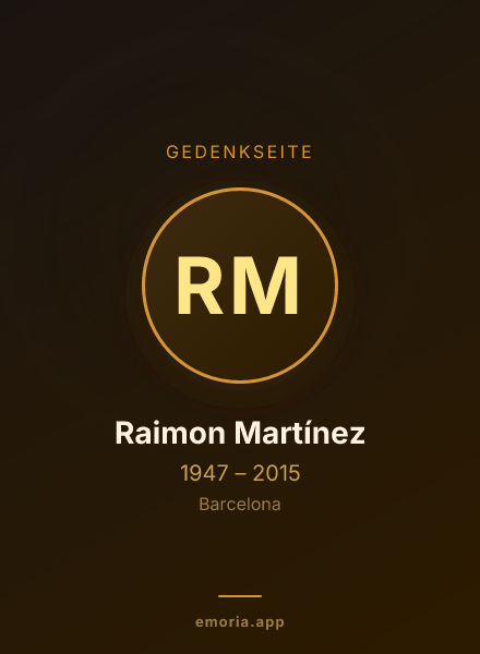 Gedenkportrait von Raimon Martínez