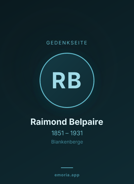 Gedenkportrait von Raimond Belpaire