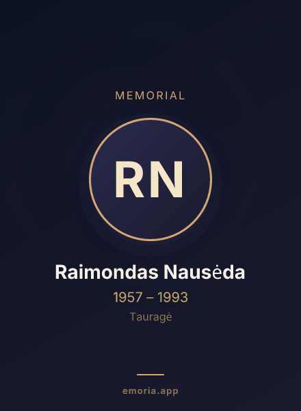 Memorial portrait of Raimondas Nausėda