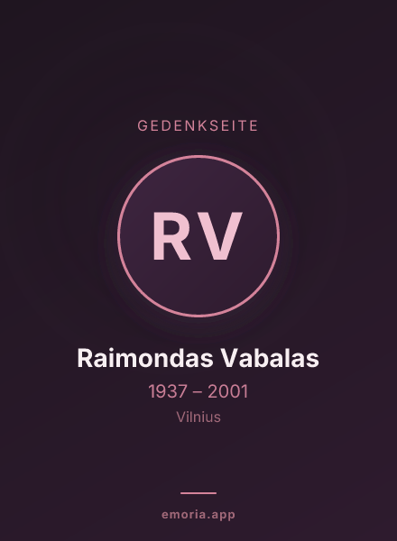 Gedenkportrait von Raimondas Vabalas