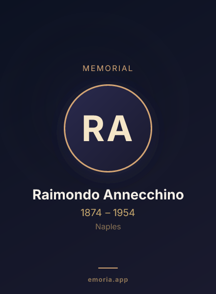 Memorial portrait of Raimondo Annecchino
