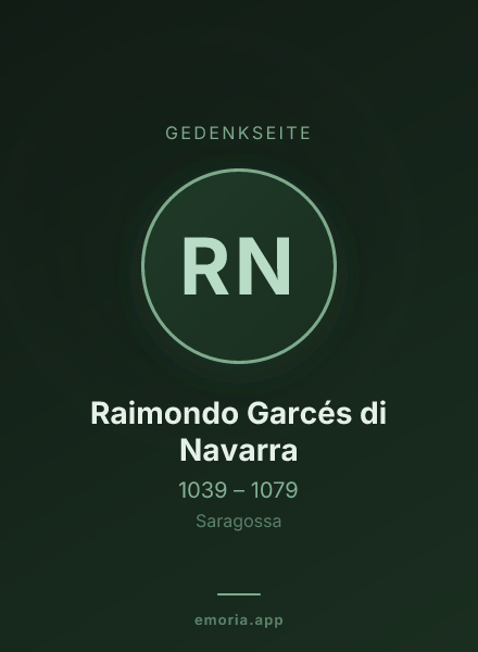 Gedenkportrait von Raimondo Garcés di Navarra