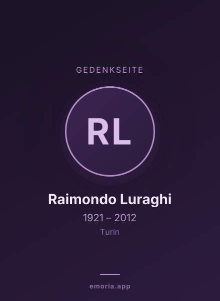 Gedenkportrait von Raimondo Luraghi
