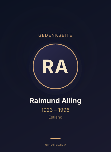 Gedenkportrait von Raimund Alling