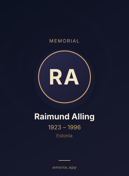 Memorial portrait of Raimund Alling