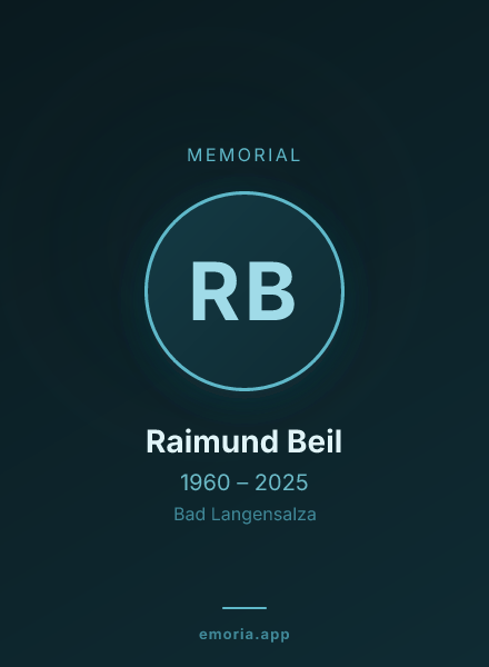 Memorial portrait of Raimund Beil