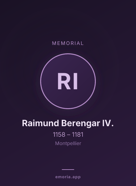 Memorial portrait of Raimund Berengar IV.