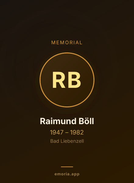 Memorial portrait of Raimund Böll