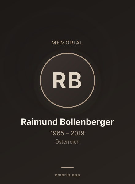 Memorial portrait of Raimund Bollenberger