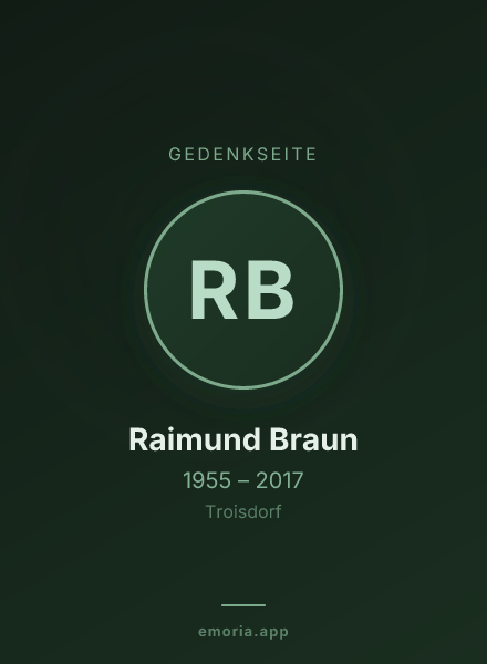 Gedenkportrait von Raimund Braun
