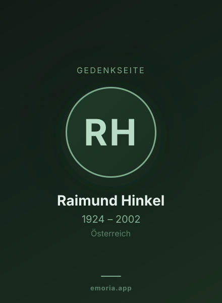 Gedenkportrait von Raimund Hinkel