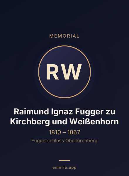 Memorial portrait of Raimund Ignaz Fugger zu Kirchberg und Weißenhorn