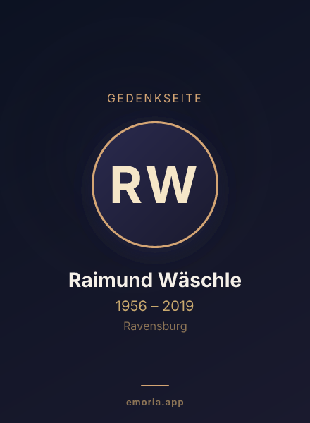 Gedenkportrait von Raimund Wäschle