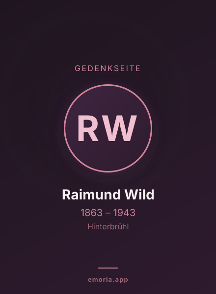 Gedenkportrait von Raimund Wild