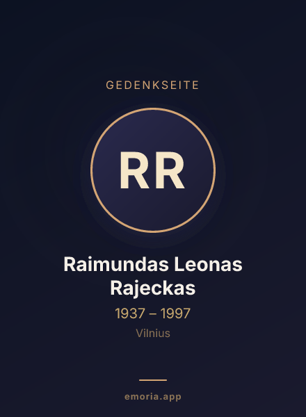 Gedenkportrait von Raimundas Leonas Rajeckas