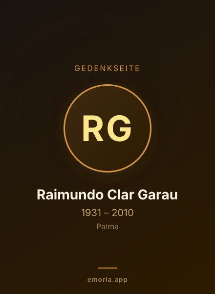 Gedenkportrait von Raimundo Clar Garau