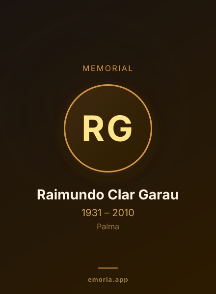 Memorial portrait of Raimundo Clar Garau