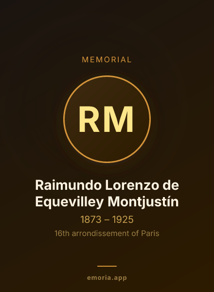 Memorial portrait of Raimundo Lorenzo de Equevilley Montjustín