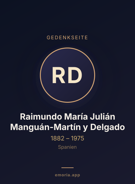Gedenkportrait von Raimundo María Julián Manguán-Martín y Delgado
