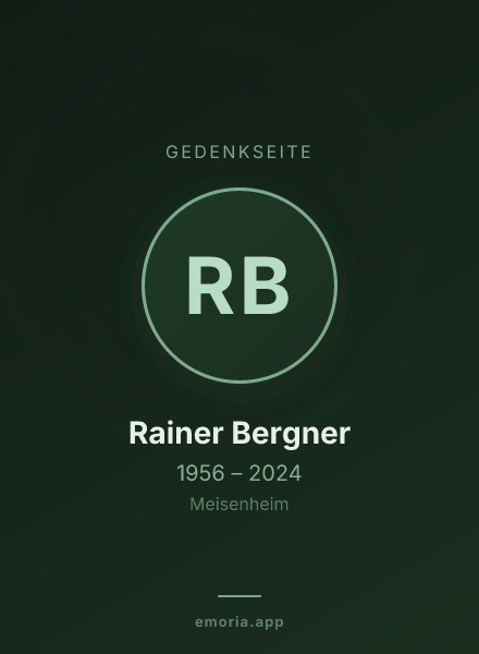 Gedenkportrait von Rainer Bergner