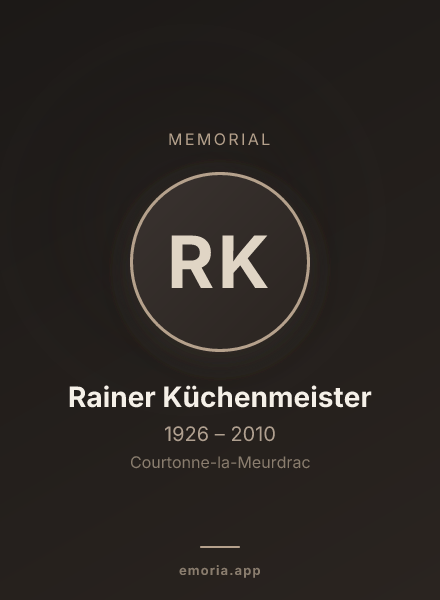 Memorial portrait of Rainer Küchenmeister