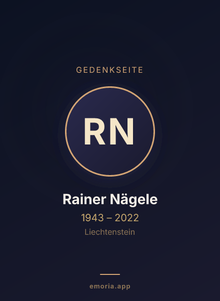 Gedenkportrait von Rainer Nägele