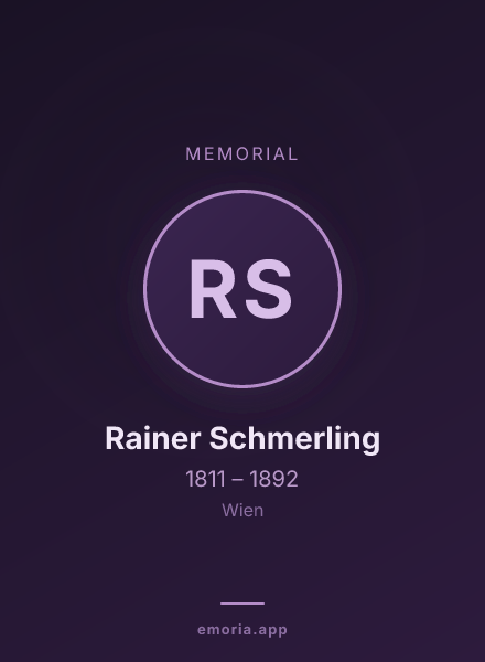 Memorial portrait of Rainer Schmerling