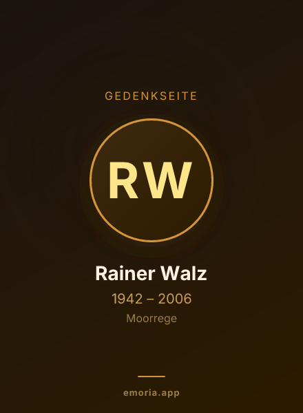 Gedenkportrait von Rainer Walz