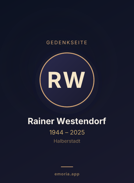 Gedenkportrait von Rainer Westendorf
