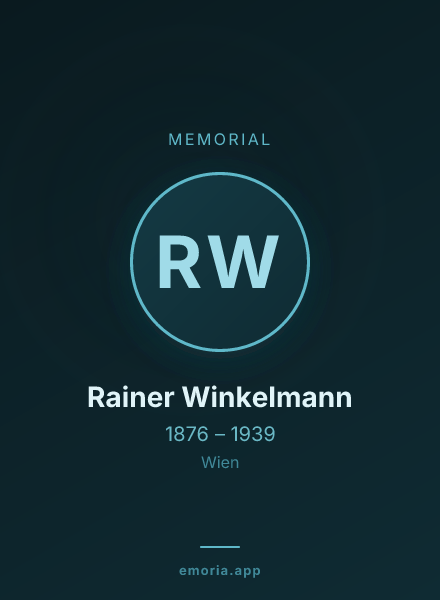 Memorial portrait of Rainer Winkelmann